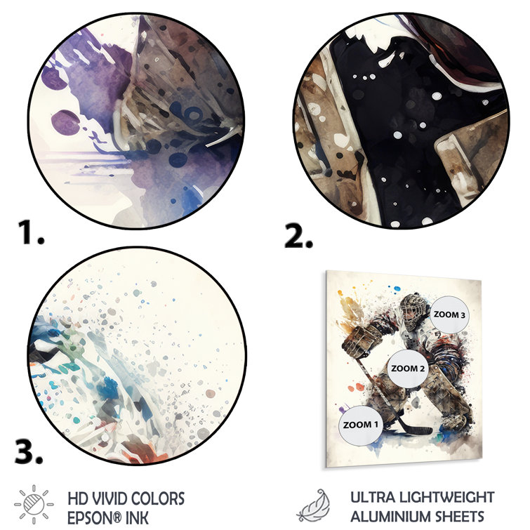 Latitude Run® Hockey Goalie V Unframed Print on Metal Wayfair